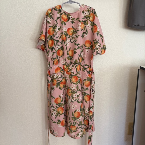 Marine Layer Camila Midi Dress in Orange Print - Picture 6 of 7